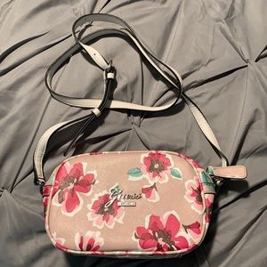 Pink flower guess crossbody